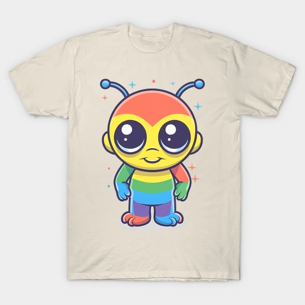 Interstellar Innocence - The Curious Cosmic Kid T-Shirt by C.Note